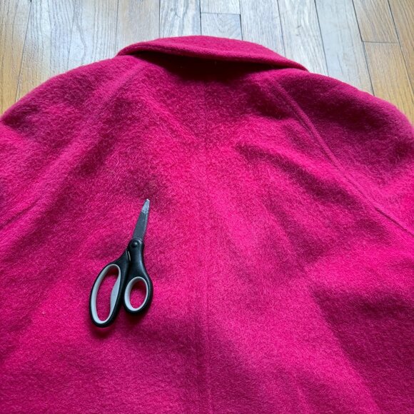Gerard Darel Size FR 38 US 6 Fuchsia Double-Breasted Wool Blend Pea Coat Jacket - Picture 11 of 16